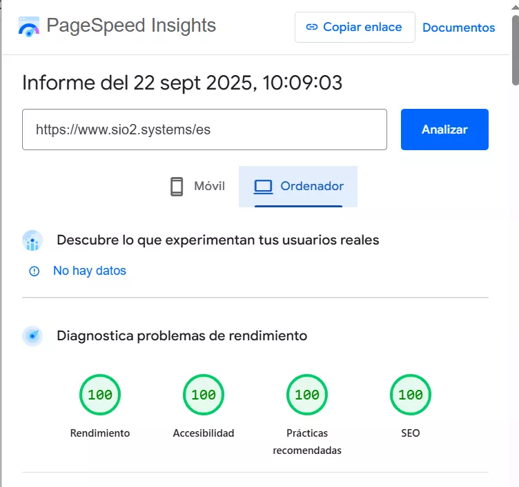 Resultados de Google Pagespeeed en un sitio web desarrollado con Drupal