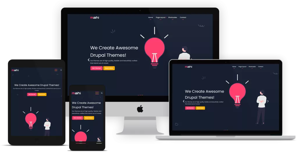 Tema responsive 'Mahi' para Drupal