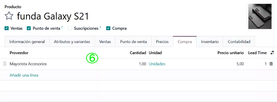 Configuración de producto en Odoo - 3